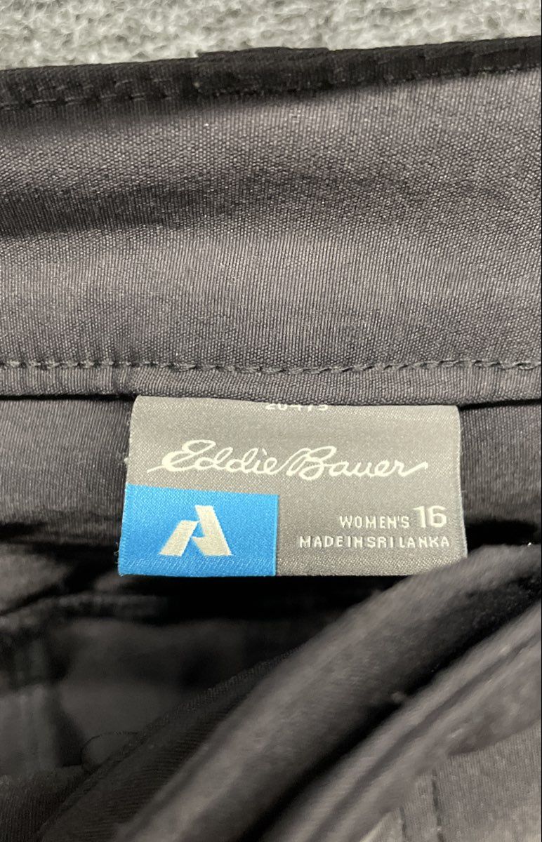 Eddie Bauer Women's Black First Ascent Guide Pro Hiking Cargo Pants Sz 16