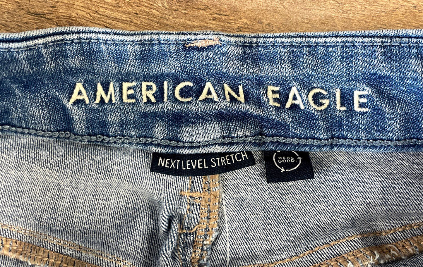 American Eagle Women's Jeans Lot 2 Distressed Super High Flare & Skinny Sz 2