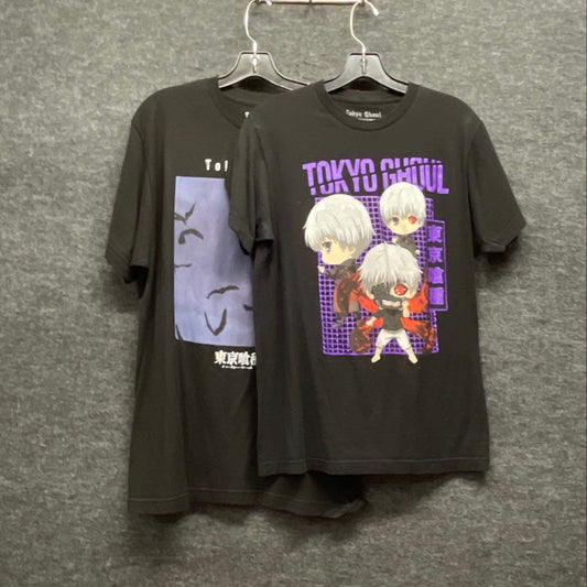 Funimation Tokyo Ghoul Men's Black Anime Graphic T-Shirts Ken Kaneki Lot 2 Sz L