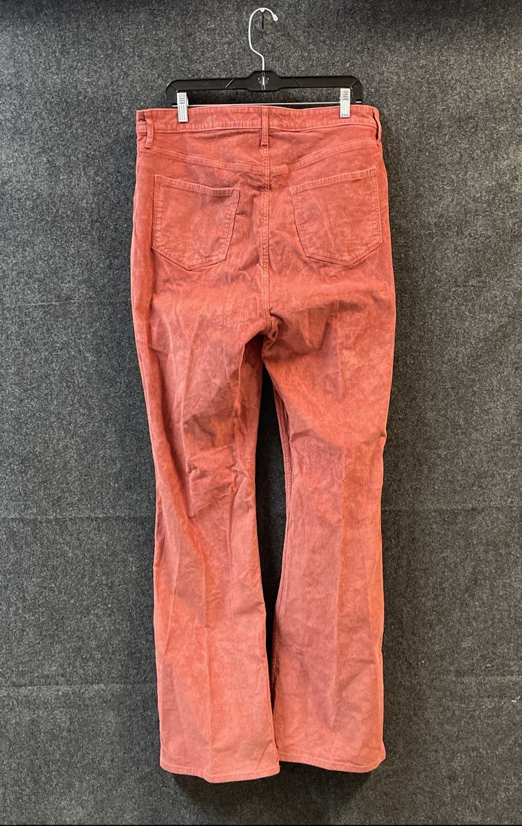 Old Navy Women's Higher High-Rise Flare Corduroy Pants Rose Pink Sz 16 Tall
