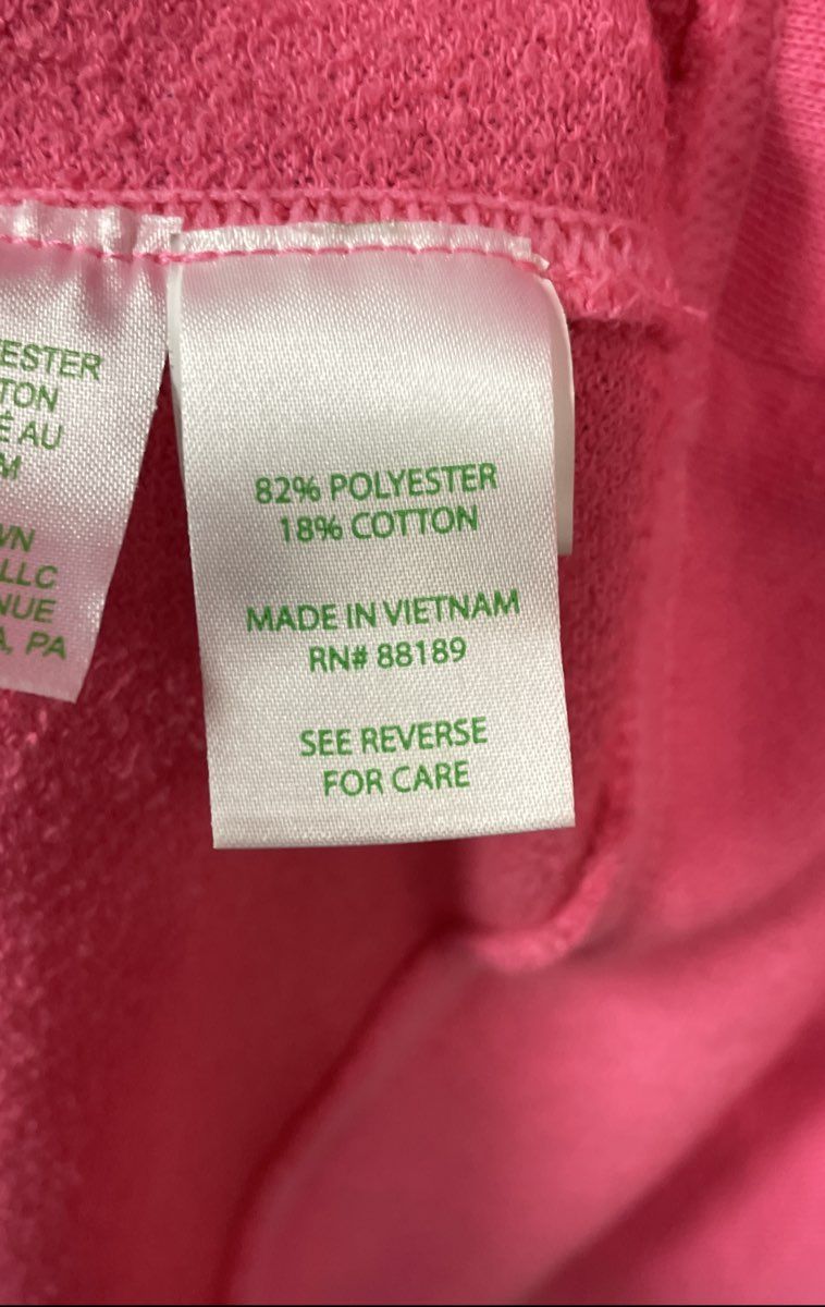 Lilly Pulitzer Women's Pink Cowl Neck Pullover Sweatshirt Pocket Sz XS