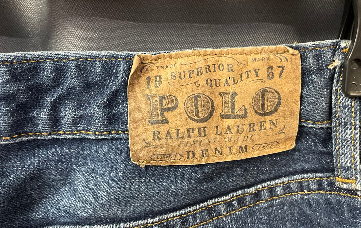 Polo Ralph Lauren Boys Blue Medium Wash Cotton Denim Jeans Size 16