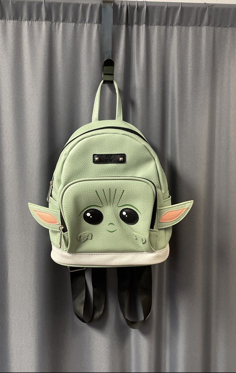 Star Wars The Child Grogu Baby Yoda Mini Backpack Faux Leather Mint Green