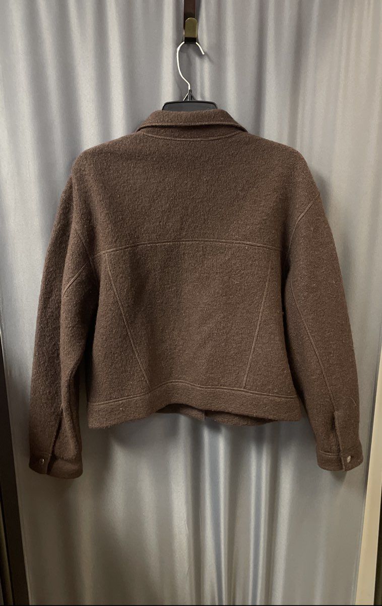 Vintage 90s Telluride Clothing Co Women's Brown Boiled Wool Shacket Jacket Sz M
