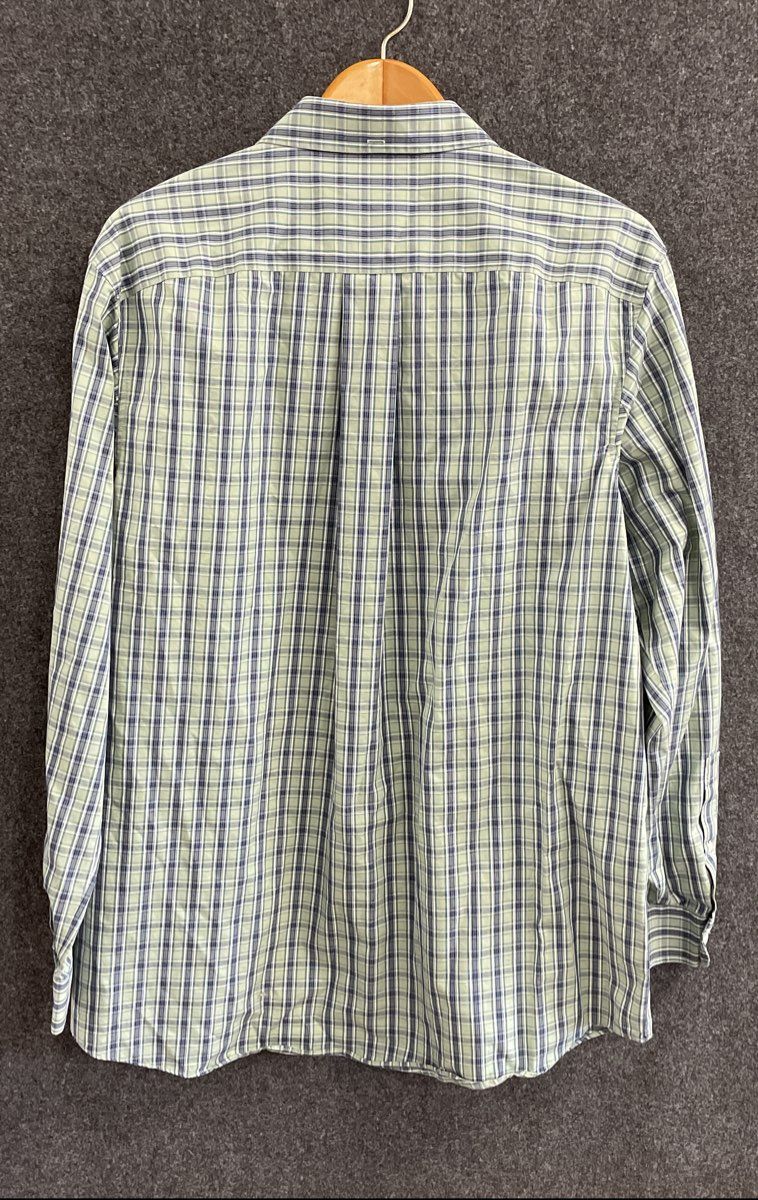 Duluth Trading Co Men's Wrinklefighter Shirt Green Blue Plaid Trim Fit Sz 2XLT