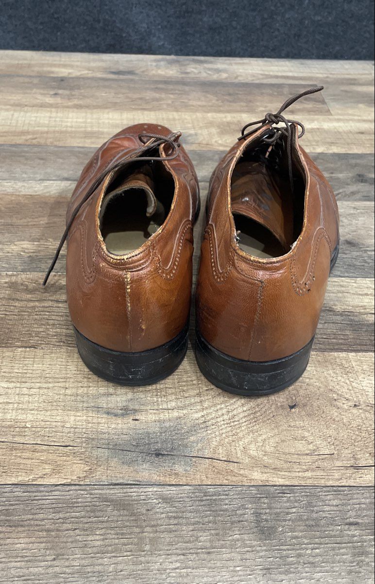 Florsheim 33315 Brown Leather Wingtip Oxford Brogue Dress Shoes Men's Size 12 D