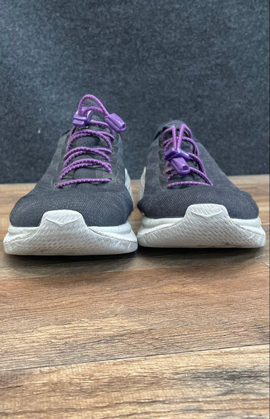 Hoka One One Cavu Black Purple Running Training Sneakers Size 10