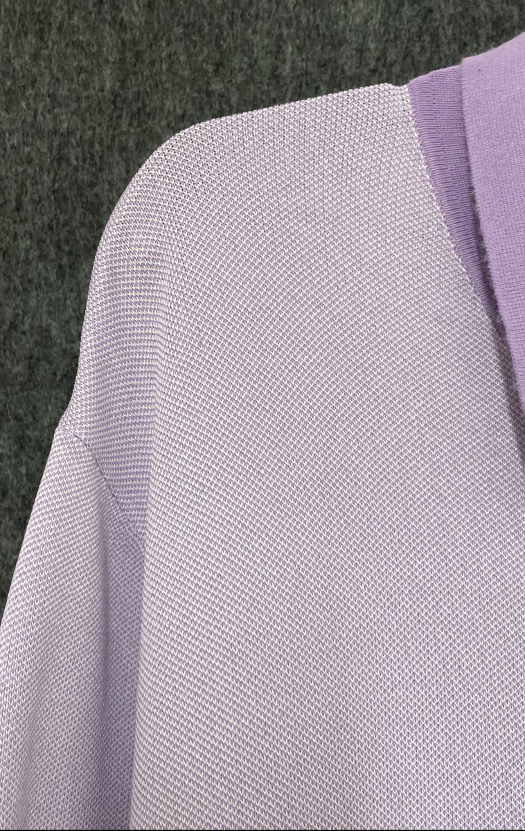 Paisley & Gray Men's Lavender Knit Vertical Stripe Slim Fit Polo Shirt Sz XXL
