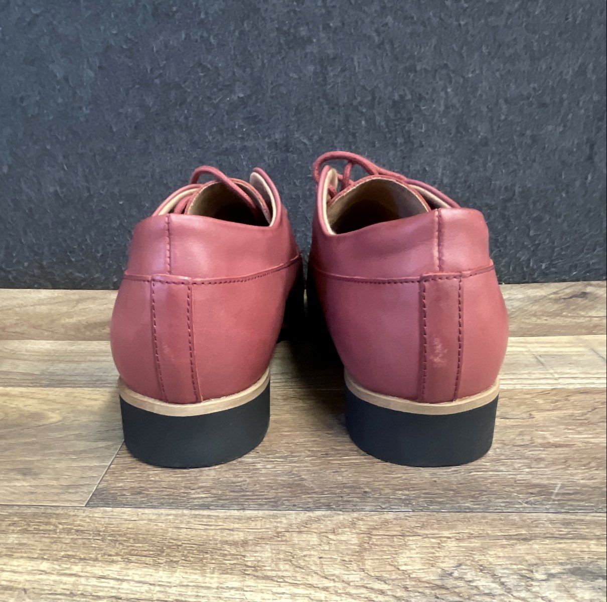 SoftWalk Willis Burgundy Dark Red Leather Lace Up Women's Oxford Shoes Size 8