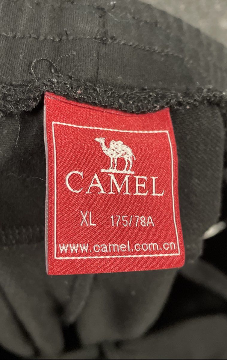 Camel Women's Black Jogger Sweatpants Cotton Blend Drawstring Size XL