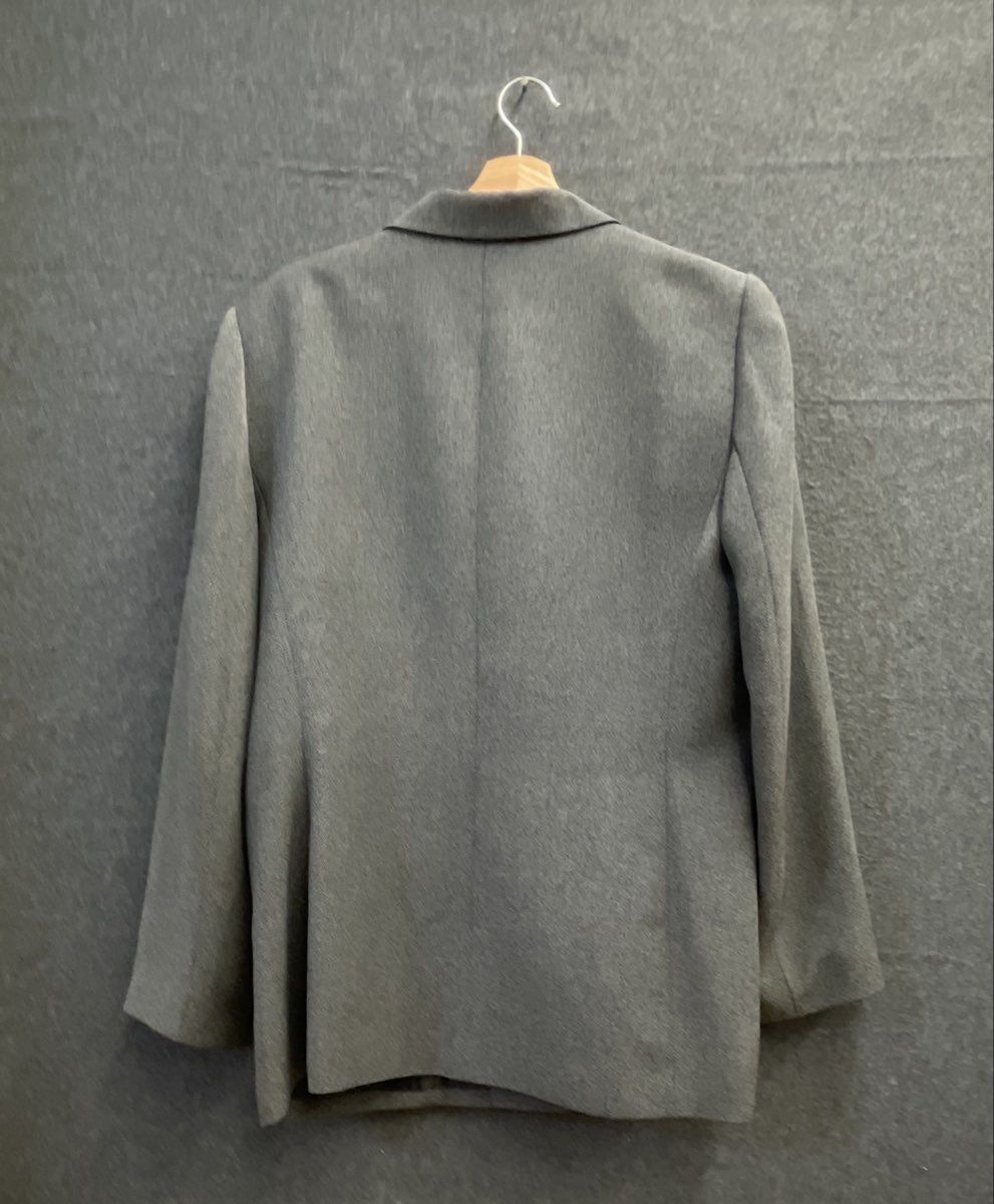 Le Suit Women's Grey 4-Button Notched Lapel Blazer Jacket Size 14