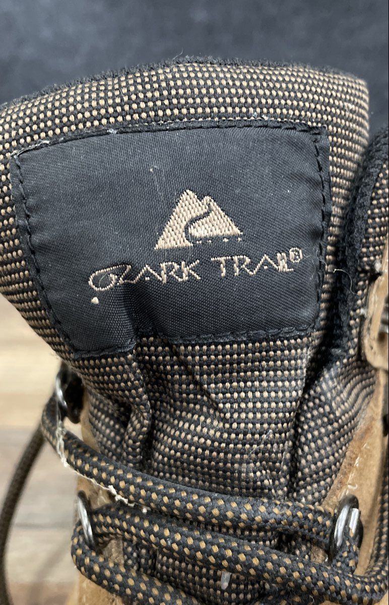 Ozark Trail Greta Brown Leather Hiking Work Boots Women's Size 9 Outdoor
