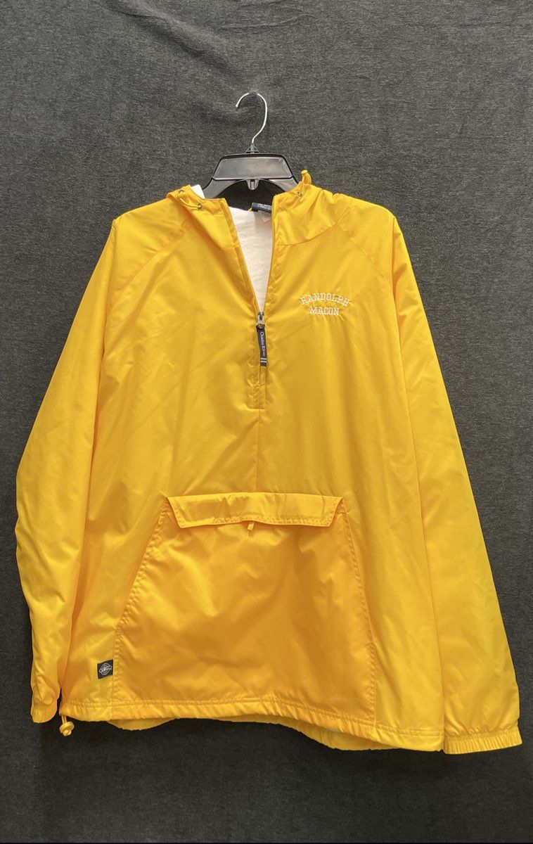 Charles River Apparel Men's Randolph Macon Pullover Anorak Jacket Yellow XL