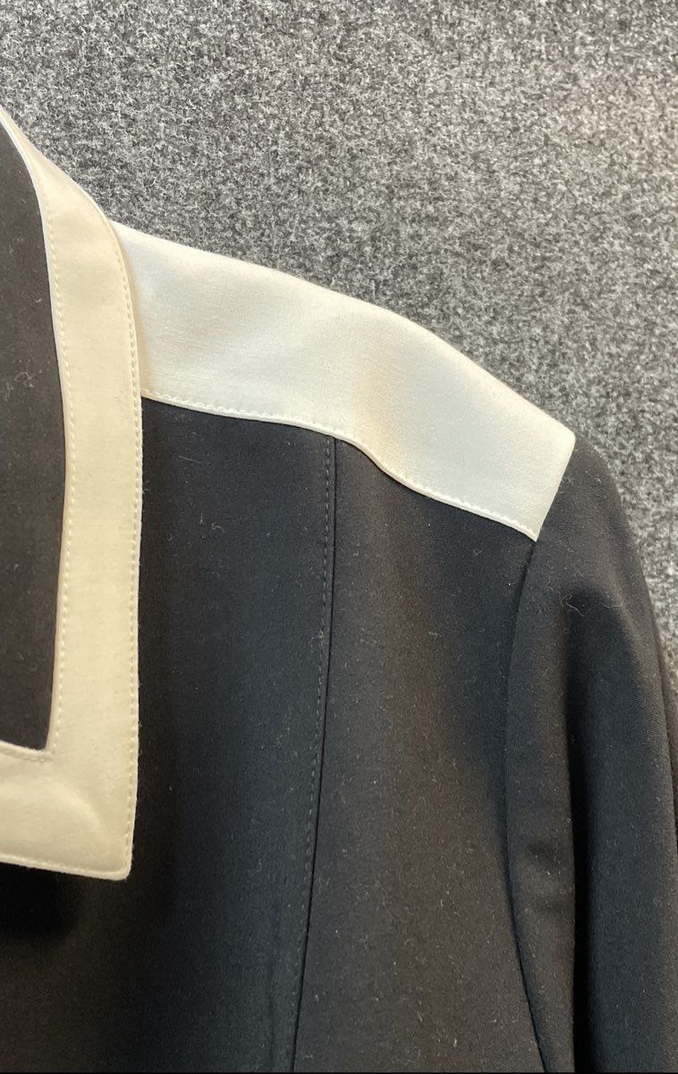 Calvin Klein Women's Black White Colorblock Full Zip Blazer Jacket NWT Sz 24W