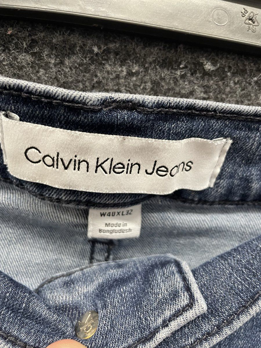 Calvin Klein Men's Blue Faded Straight Leg Stretch Denim Jeans Sz 40x32