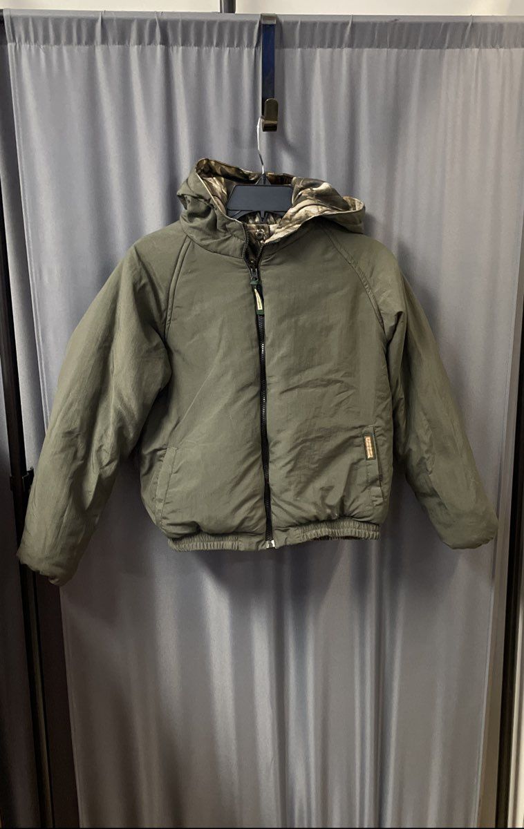 Remington Youth Reversible Camo Jacket Realtree Hardwoods Olive Green Sz 12/14