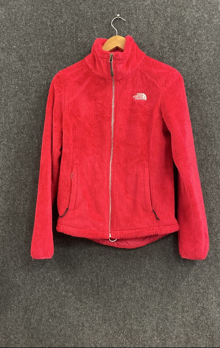 The North Face Women's Osito Full Zip High Pile Fleece Jacket Red Sz XS