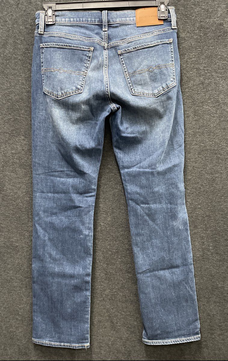 Lucky Brand Women's Sweet Mid Rise Straight Jeans Blue Stretch Denim Sz 10/30