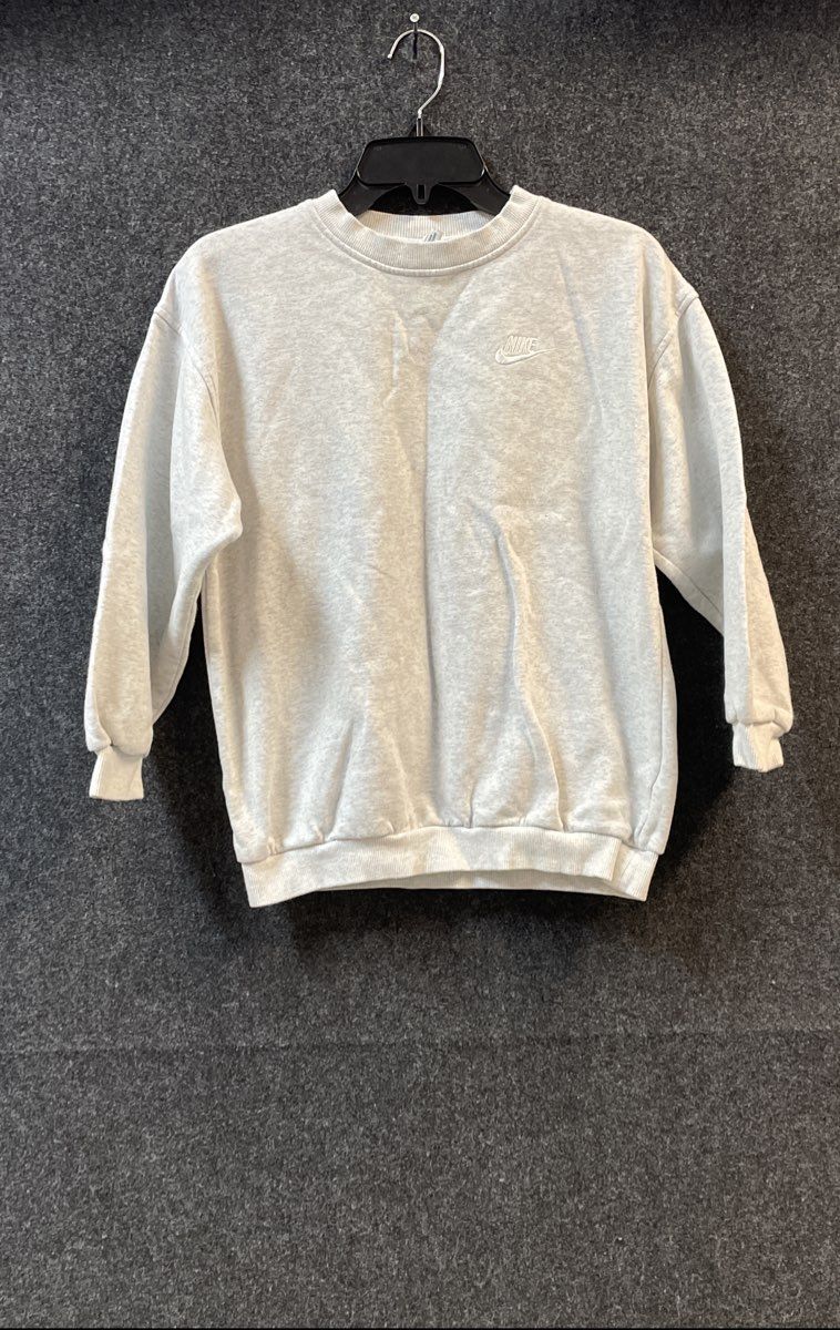 Nike Men's Gray Heather Embroidered Swoosh Crewneck Sweatshirt Size L