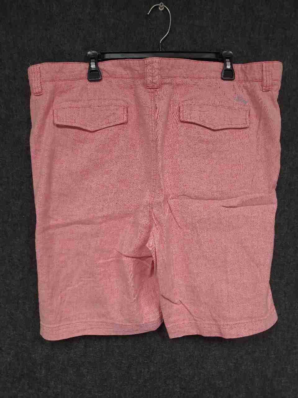 Tommy Bahama Men's Pink Linen Blend Flat Front Flap Pocket Shorts Size 42