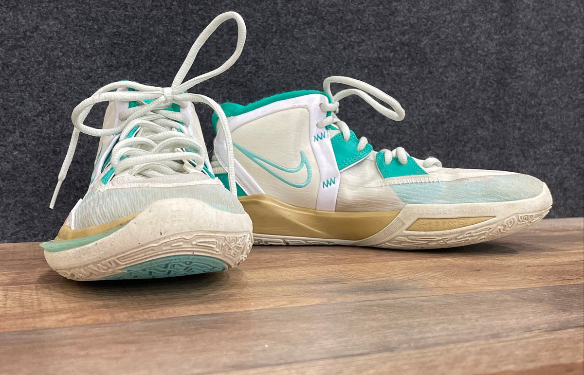 Nike Kyrie Infinity White Teal Gold Youth Basketball Shoes Size 6.5Y
