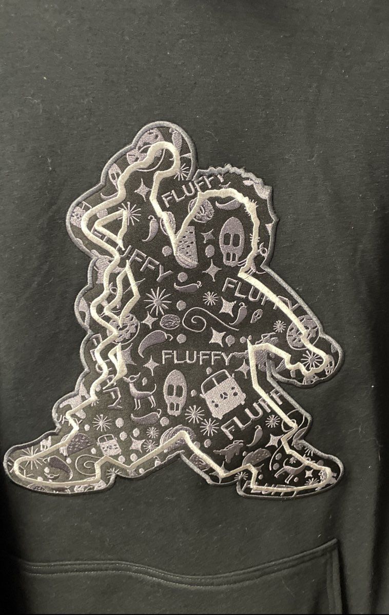 Gabriel Iglesias Men's Black Fluffy Graphic Patch Hoodie Sweatshirt Sz 2XL
