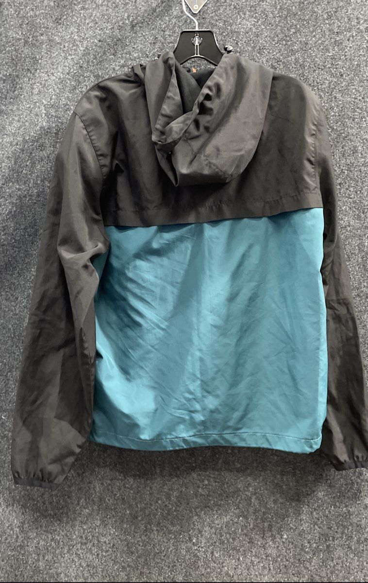 Billabong Men's Adventure Division Recycler Black Teal Hooded Jacket Sz S
