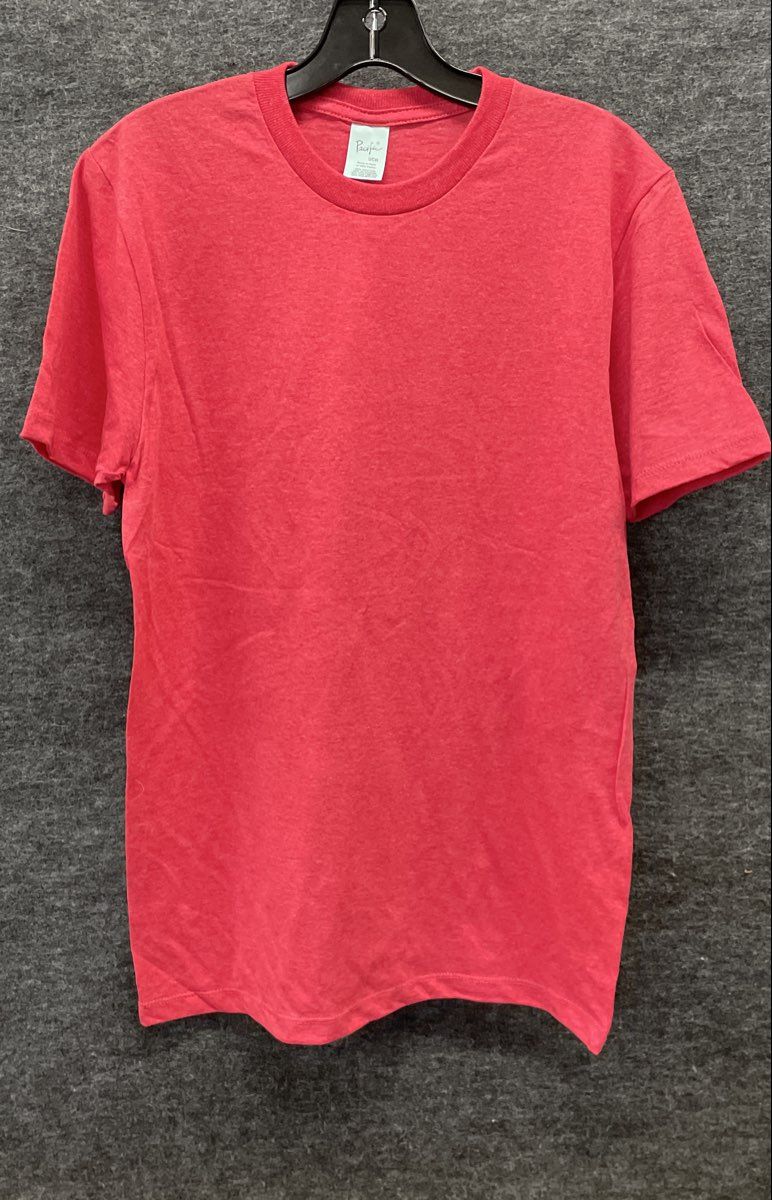 Pacific Men's Heather Red Cotton Blend T-Shirt Value Pack of 10 Sz S