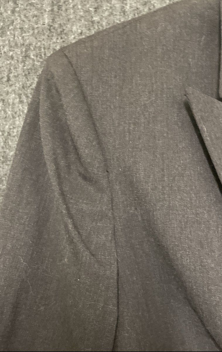 Anne Klein Women's Charcoal Gray Wool Blend Single Button Tailored Blazer Sz 14P
