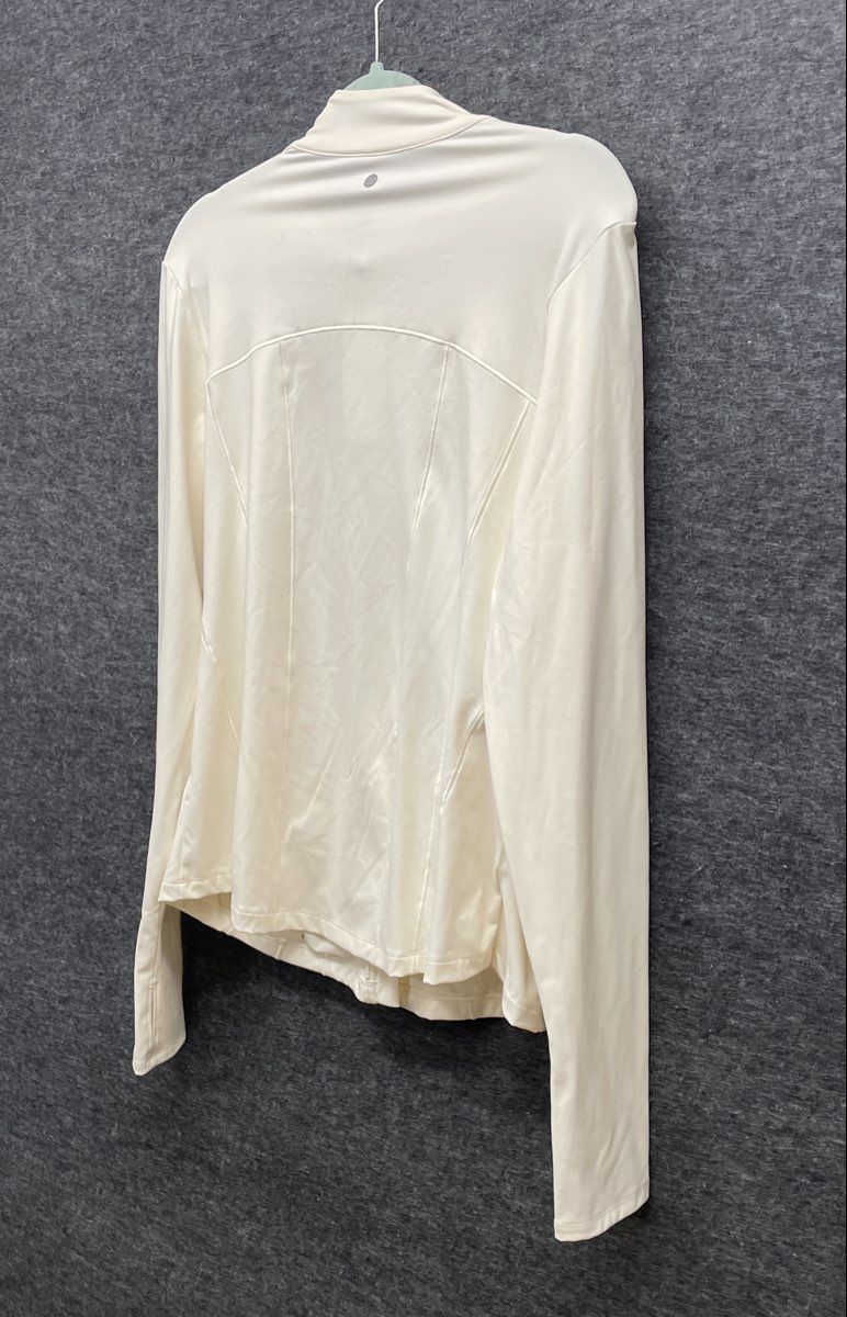 CALIA Women's Inspire Full Zip Jacket Ivory Lycra Adaptiv Thumbholes Sz XL NWT