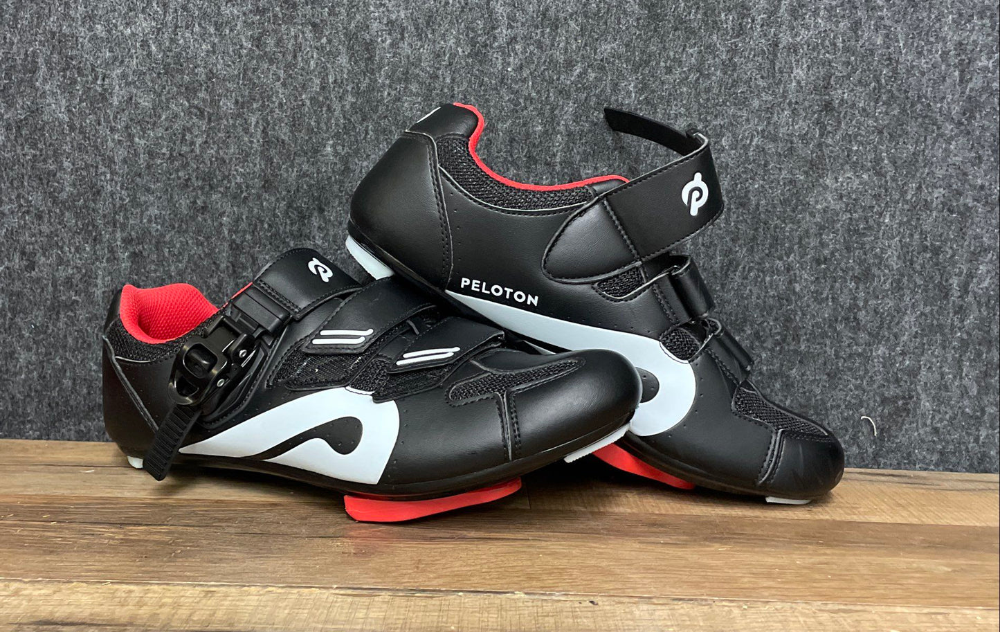 Peloton Original Cycling Shoes Black Red Size EU 41 US 8.5 With Cleats & Tools
