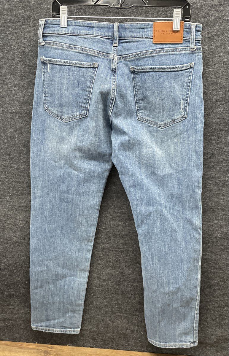 Lucky Brand Women's Blue Denim Jeans Light Wash Distressed Sz 10/30