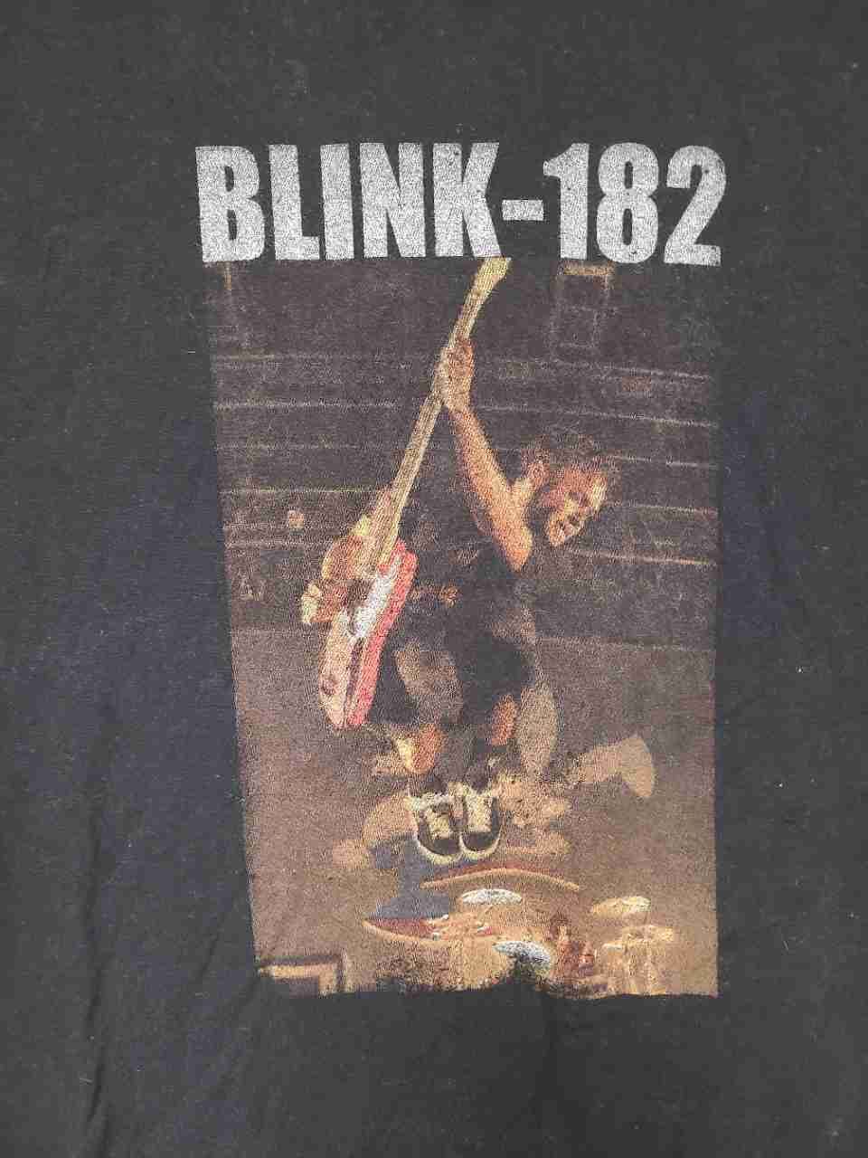 Blink-182 2001 Tour Graphic T-Shirt Reprint Tultex Black Sz M