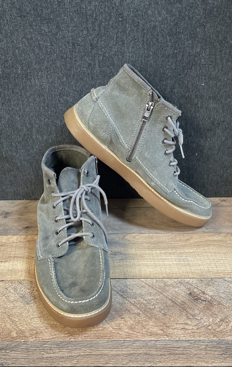 Timberland Earthkeepers Kempton Moc Toe Chukka Zip Gray Suede Boots Size 11
