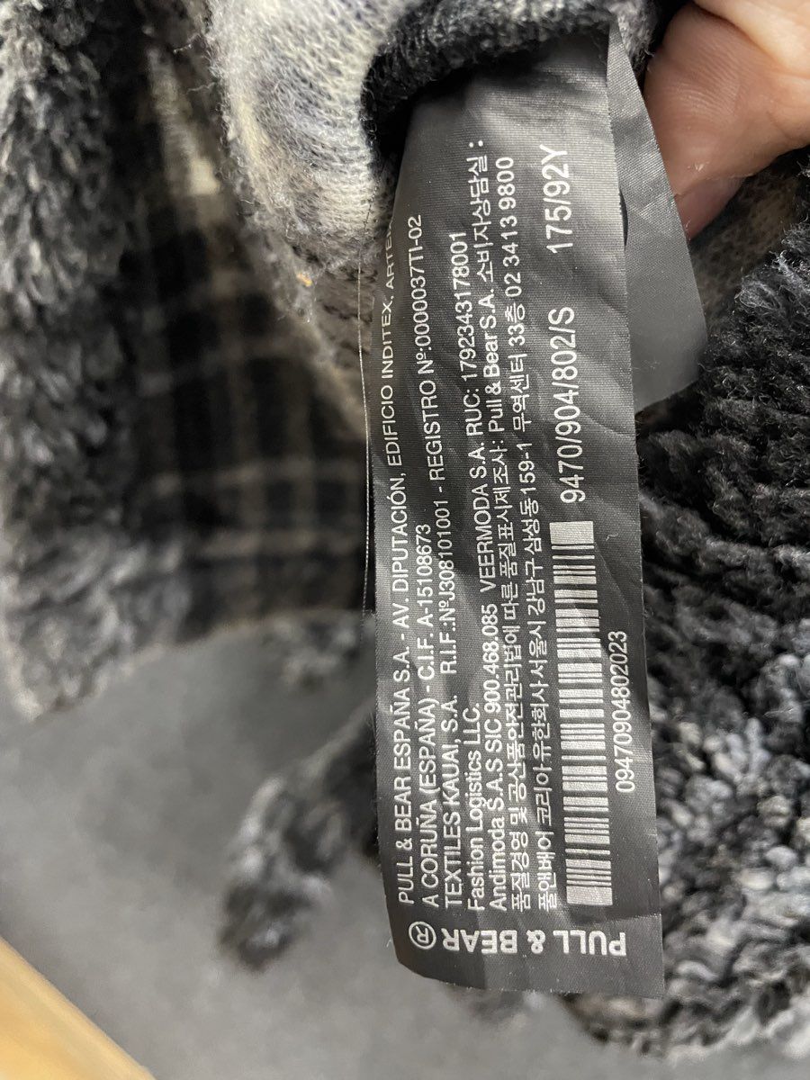 Pull & Bear Men's Urban Theory Gray Plaid Fleece Relaxed Fit Jacket Sz S