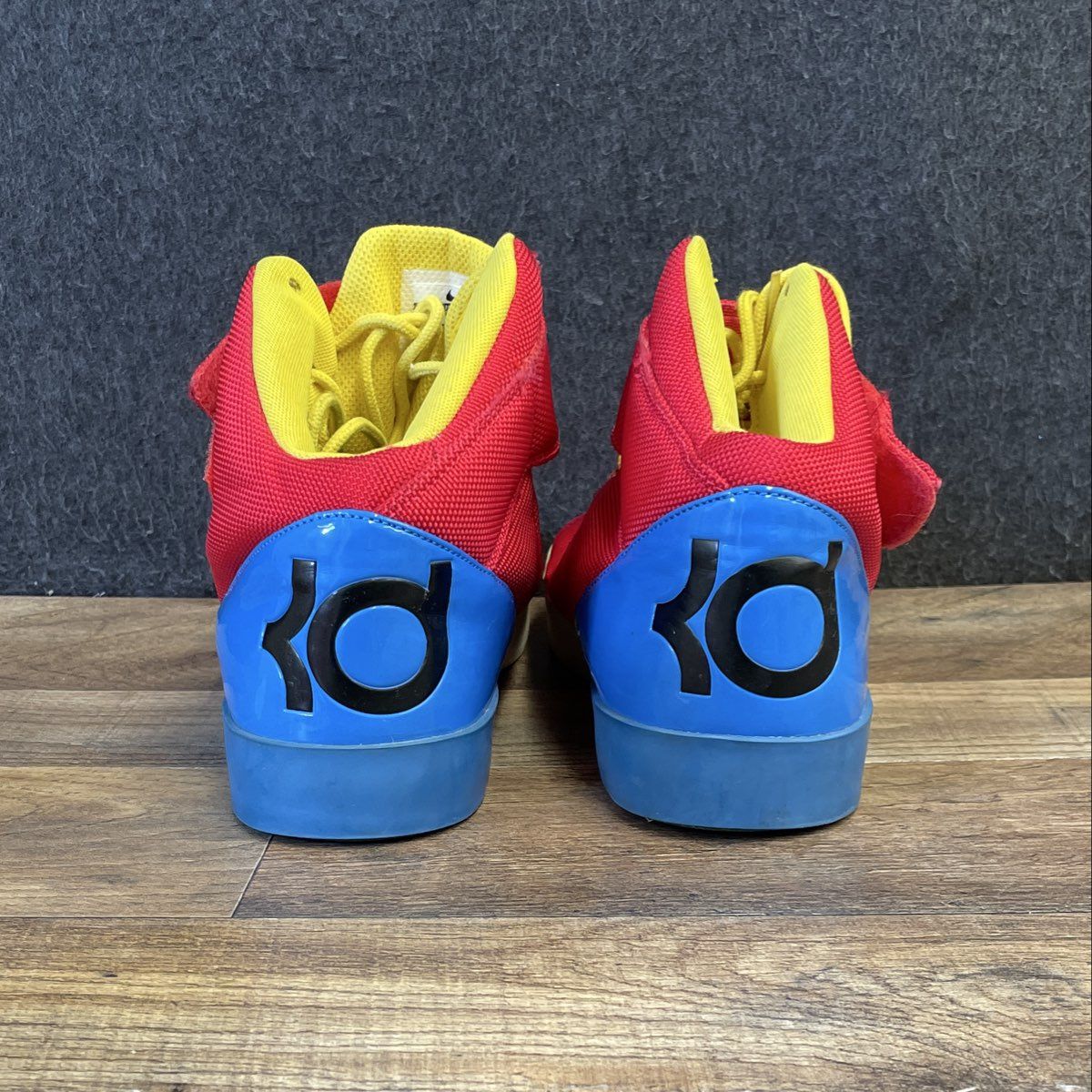 Nike KD Vulc GS University Red Blue Yellow High Top Sneakers Size 7Y