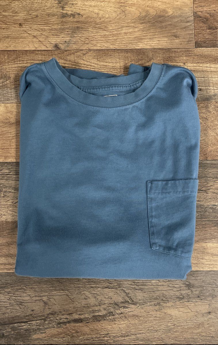 L.L. Bean Men's Short Sleeve Pocket T-Shirt Blue Traditional Fit Sz L