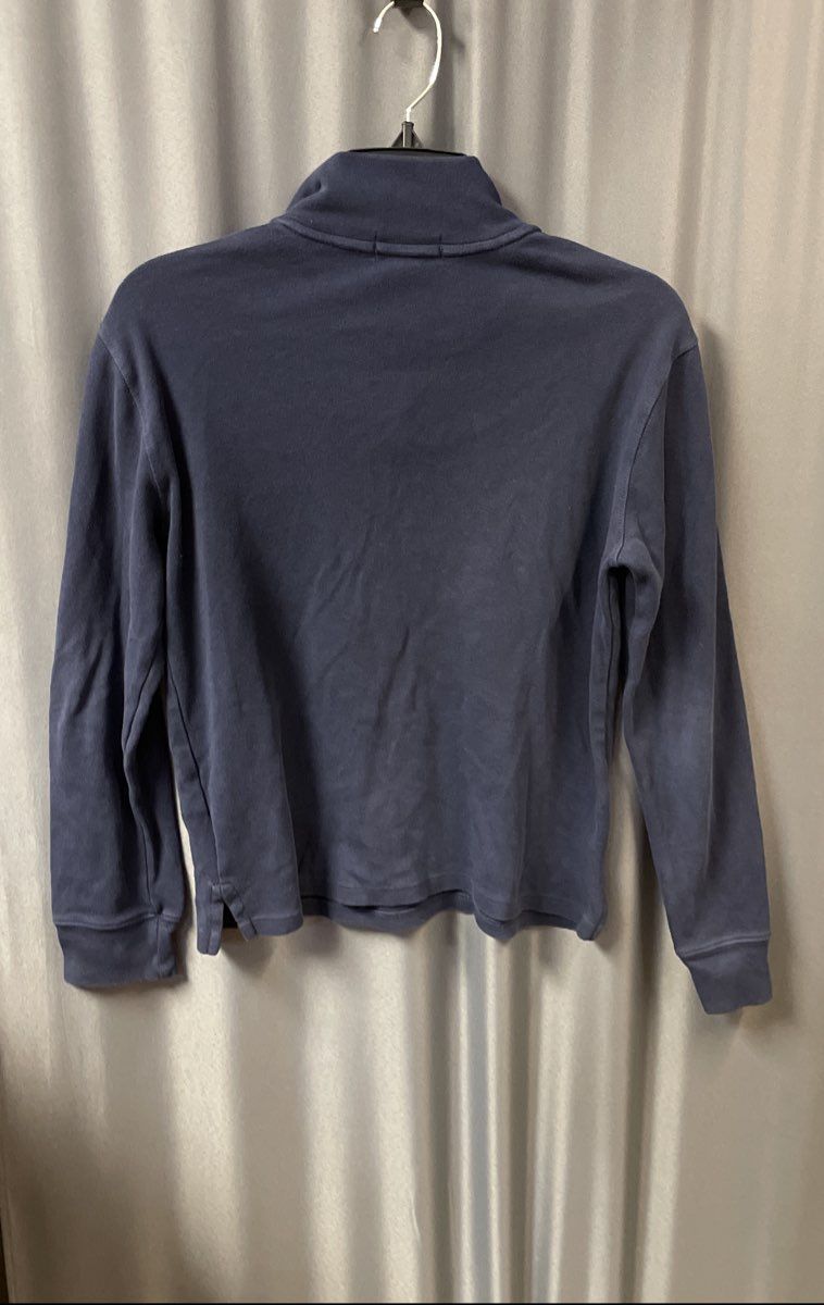 Polo Ralph Lauren Boys Navy Blue 1/4 Zip Cotton Pullover Sweater Sz L (14/16)