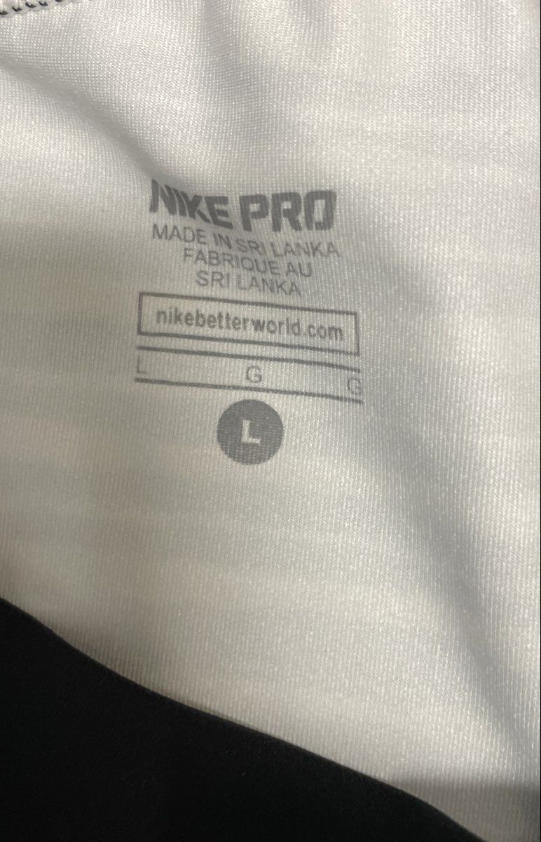 Nike Women's Nike Pro Capri Leggings Black White Zebra Stripe Print Sz L