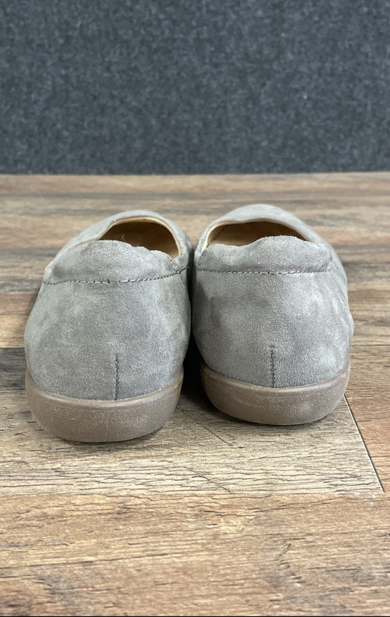 Naturalizer Flexy Grey Suede-Style Round Toe Ballet Flats Women's Size 8M