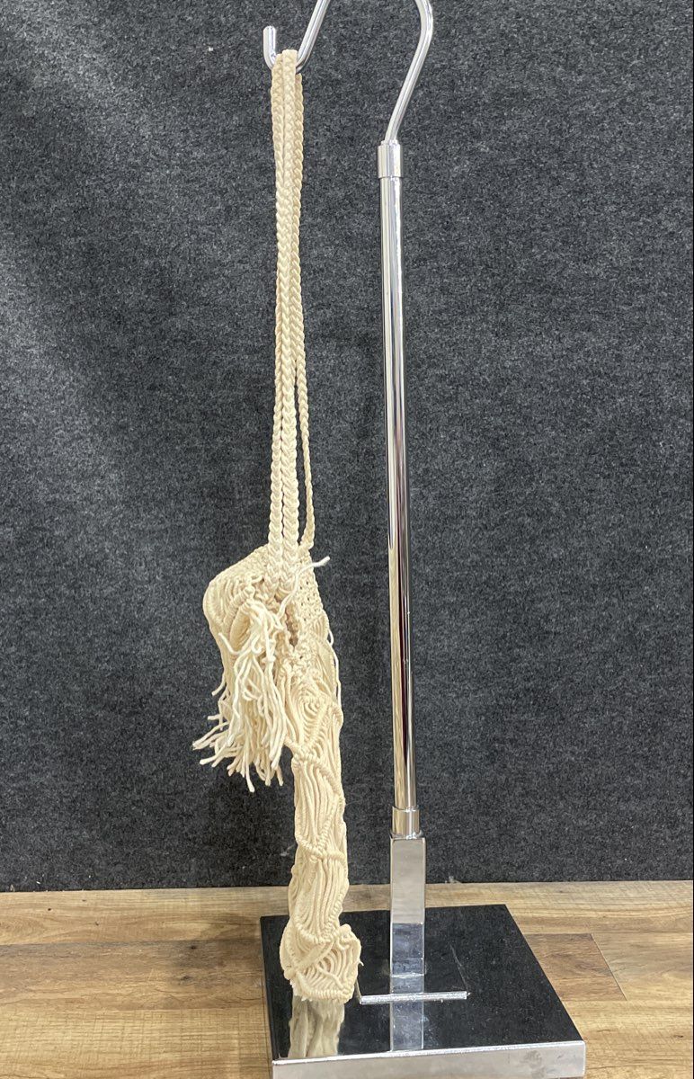 Cream White Macrame Woven Fringe Boho Shoulder Bag Crossbody Purse