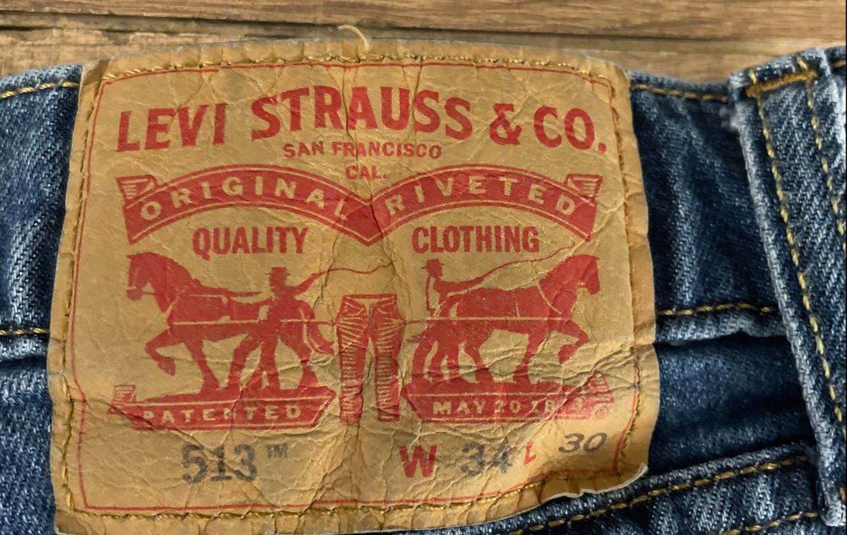 Levi's Men's 513 Slim Straight Jeans Medium Wash Blue Sz 34x30