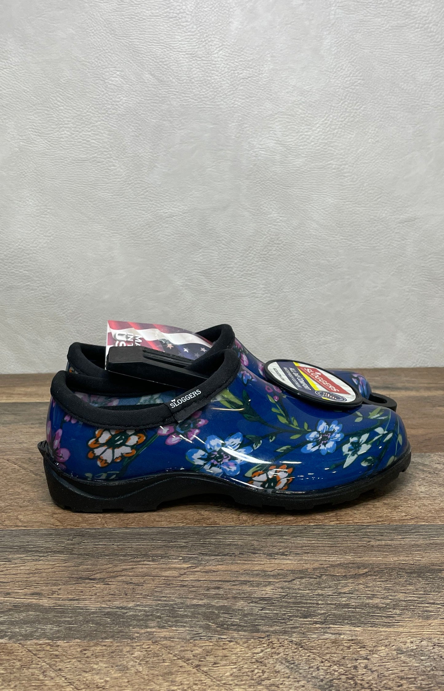 Sloggers Women's Waterproof Rain & Garden Clogs Blue Floral NWT Size 6