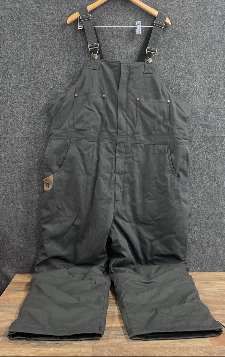 Wrangler RIGGS Men's Black Insulated Canvas Bib Overalls Workwear Sz 2XL