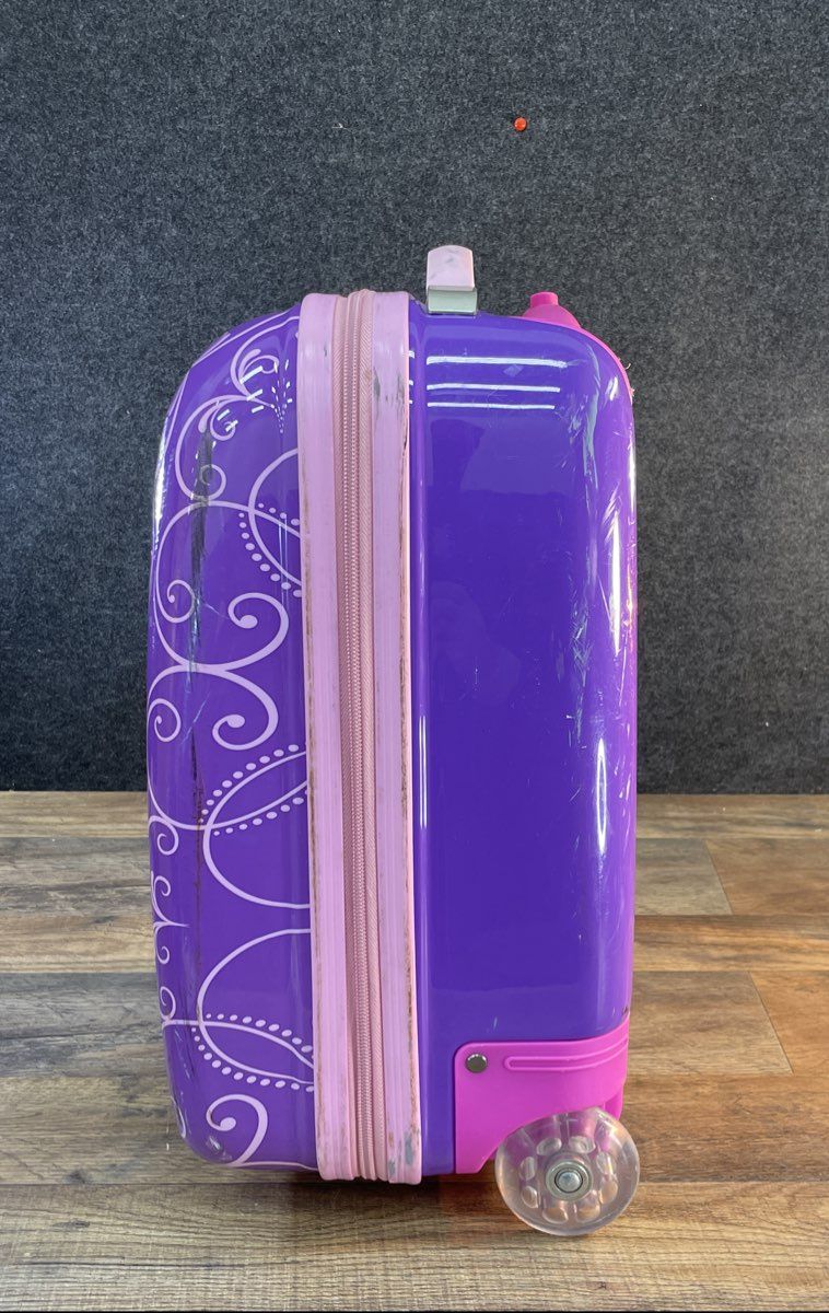 American Tourister Purple Disney Princess Hardside Upright Luggage Suitcase