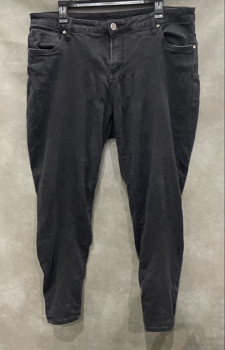 KUT from the Kloth Women's Black Stretch Denim Skinny Jeans Sz 16W