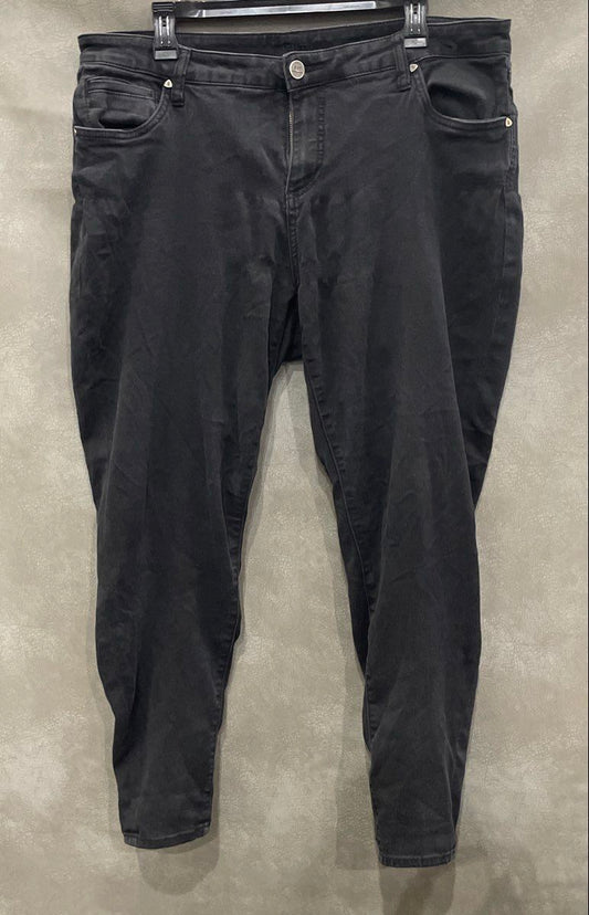 KUT from the Kloth Women's Black Stretch Denim Skinny Jeans Sz 16W