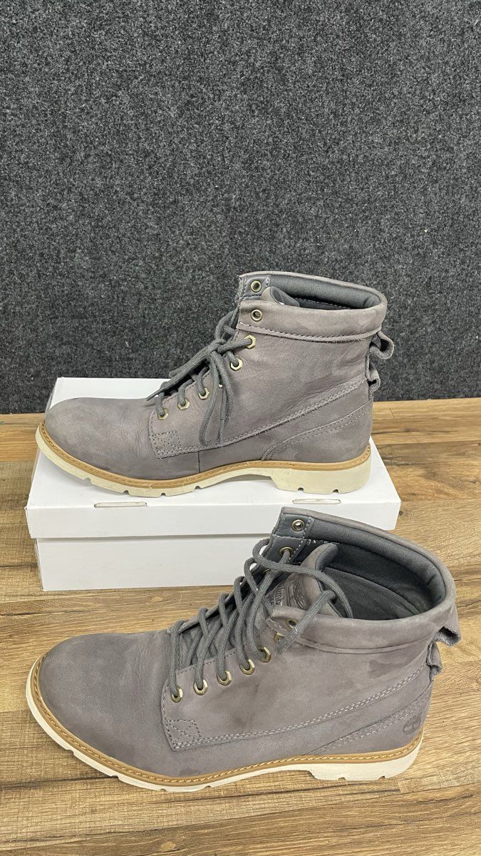 Timberland Bramhall Waterproof Grey Nubuck Ankle Boots Women's Size 8.5
