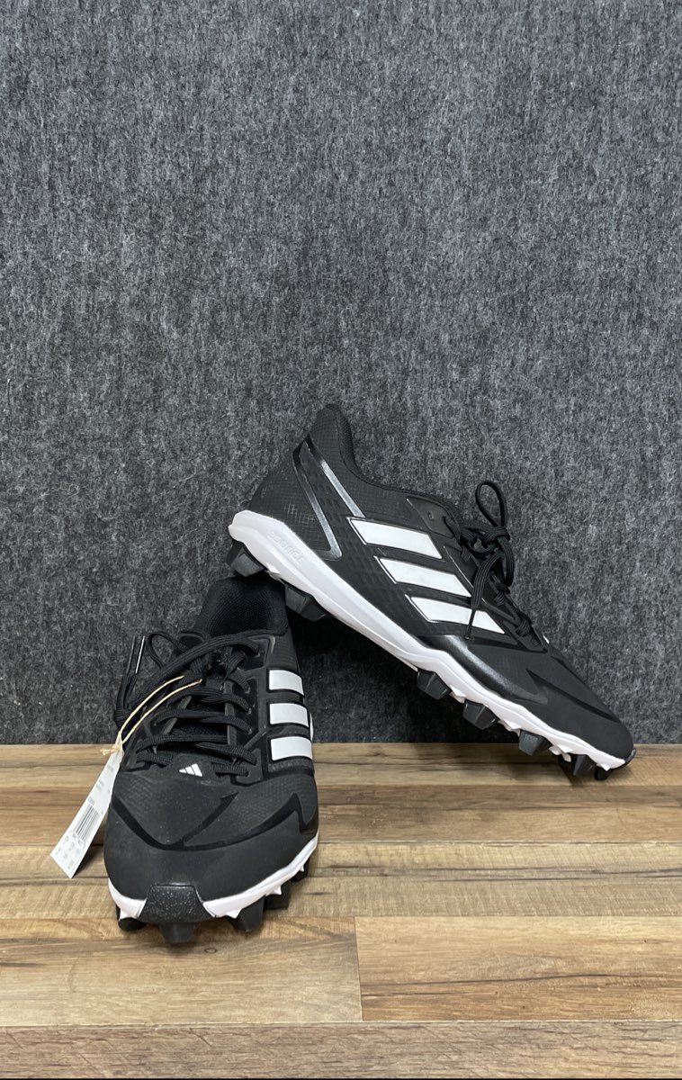 Adidas Icon 8 MD Black White Baseball Cleats Men's Size 14 NWT