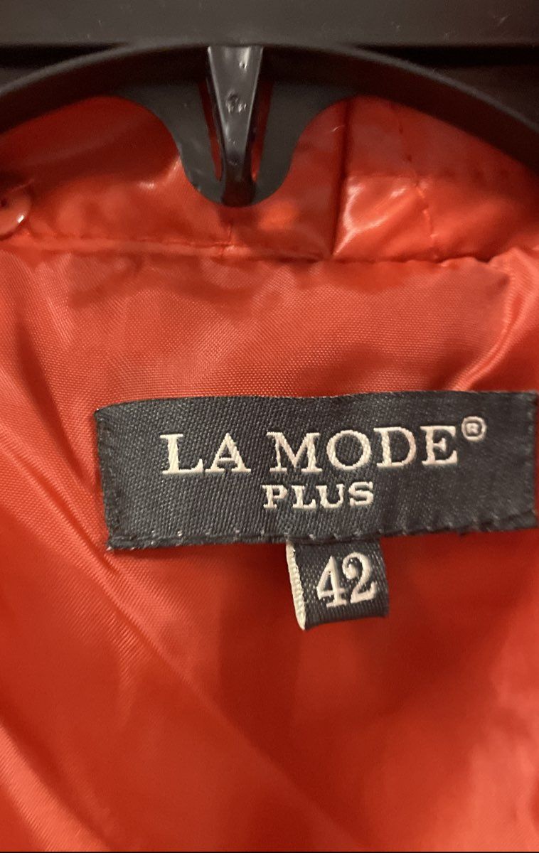 La Mode Plus Women's Shedron Quilted Dbl Breasted Belted Jacket Sz 42 NWT